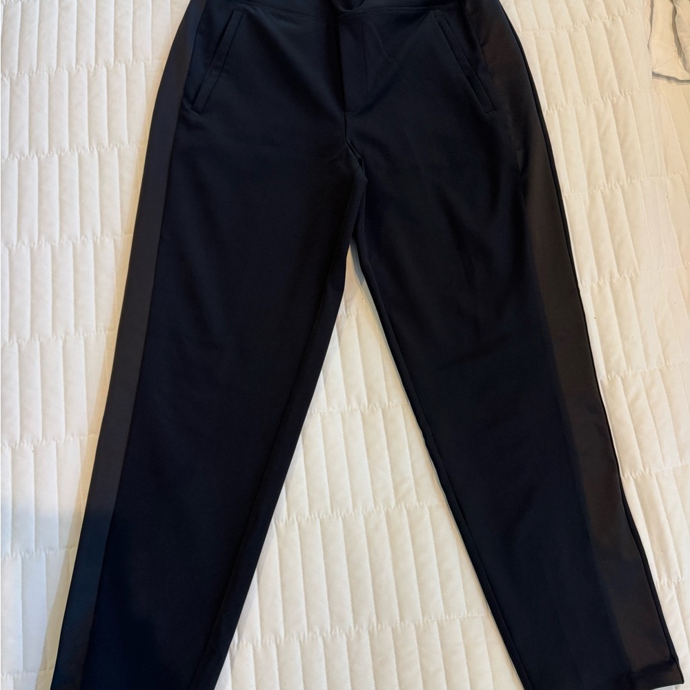 Athleta Black Tapered Track Joggers